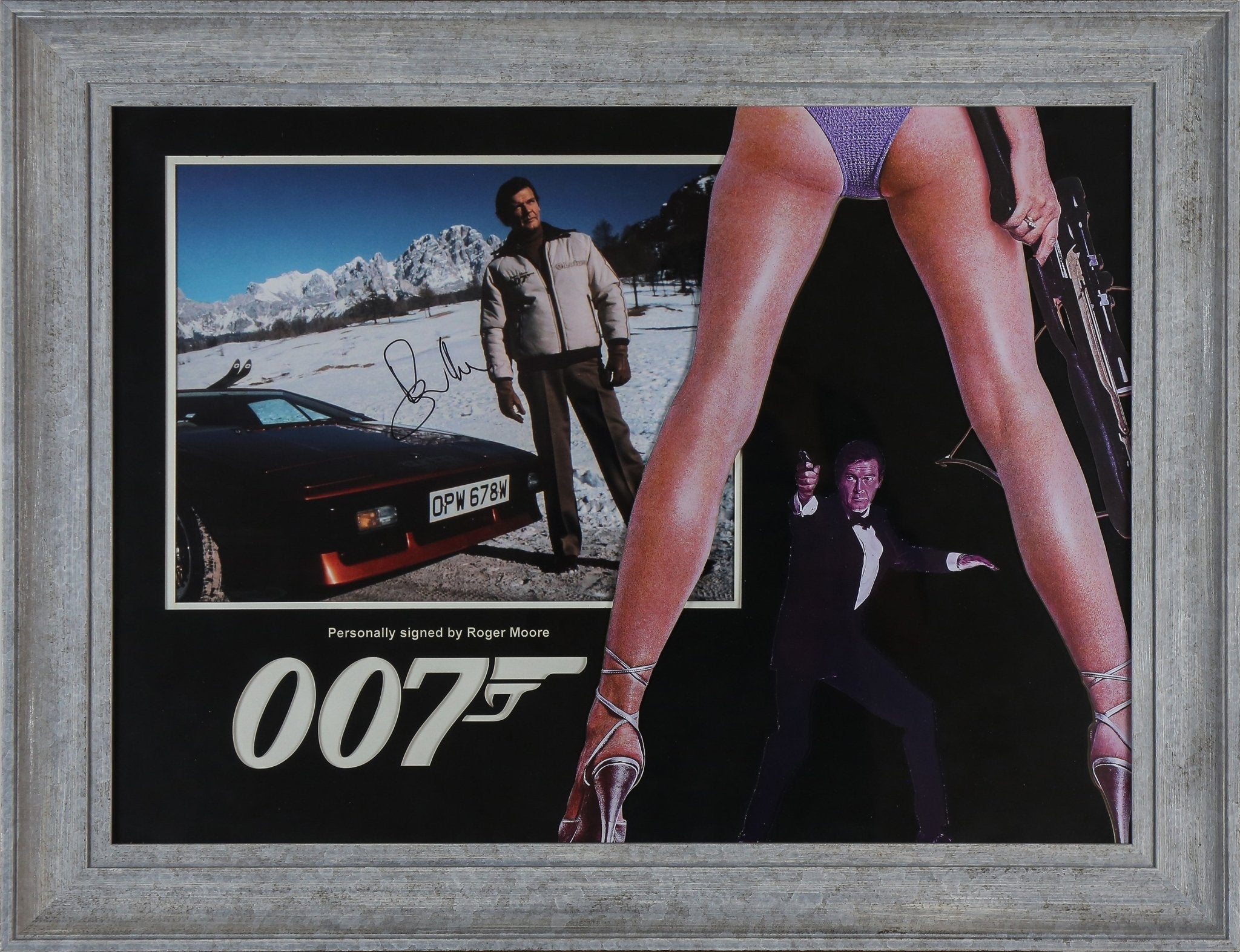 Roger Moore, 007 Signed 12x16 Photograph Framed Display - Memorabilia Framers Shop
